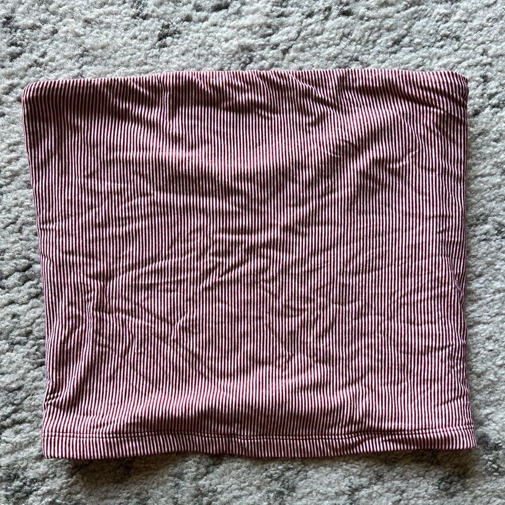 American eagle red and white striped tube top size small